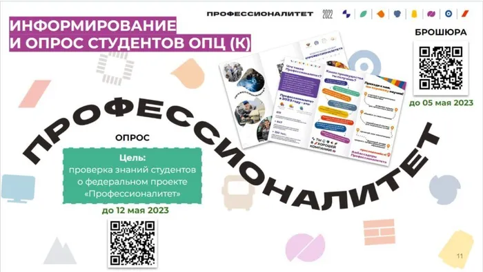 Опрос студентов по федеральному проекту «Профессионалитет»