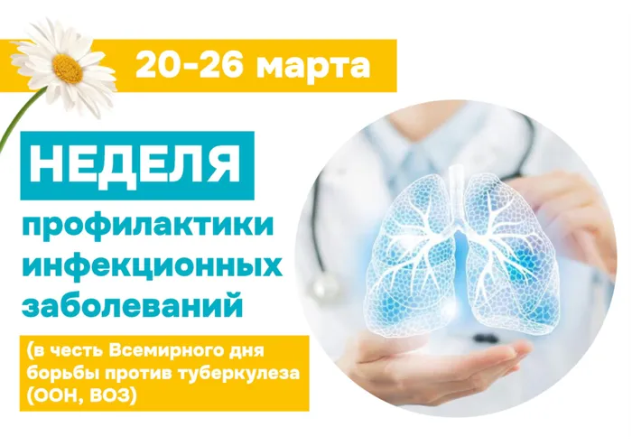 Неделя профилактики инфекционных заболеваний (в честь Всемирного дня борьбы против туберкулеза (ООН, ВОЗ).